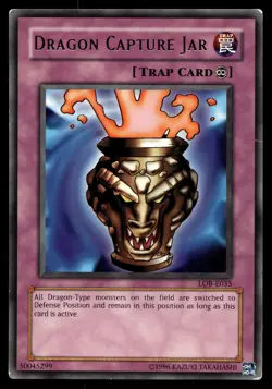 DRAGON CAPTURE JAR LOB-045 RARE LEGEND OF BLUE EYES WHITE DRAGON YU-GI-OH - Image 1