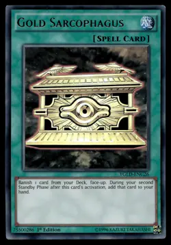 Gold Sarcophagus YGLD-ENC26 King of Games: Yugi's Legendary Decks - Image 1