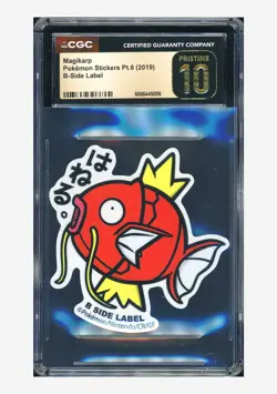 Pokemon CGC 10 PRISTINE Magikarp B-Side Label 2019 Stickers Pt.6 Japanese - Image 1