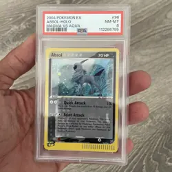 2004 Pokemon EX Team Magma vs Team Aqua Absol Holo #96 Secret Rare PSA 8 - Image 1