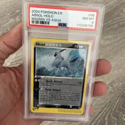 2004 Pokemon EX Team Magma vs Team Aqua Absol Holo #96 Secret Rare PSA 8 - Image 2