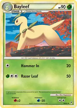 Bayleef 40/95 Call of Legends Pokemon Card LP - Image 1