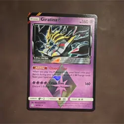 Pokemon TCG Giratina Prism Star 58/156 Sm-Ultra Prism Holo Rare 160HP Card - Image 1