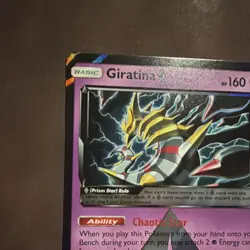 Pokemon TCG Giratina Prism Star 58/156 Sm-Ultra Prism Holo Rare 160HP Card - Image 4