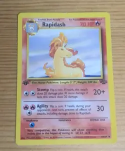 Rapidash 44/64 Uncommon Jungle 1st Edition Non Holo Pokemon Card WOTC - Image 1