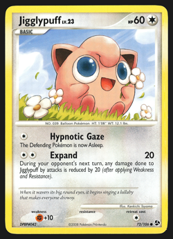Jigglypuff 72/106 Diamond & Pearl Great Encounters Pokemon Card MP - Image 1