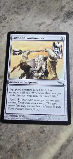 Loxodon Warhammer Mirrodin Regular Artifact Equipment Uncommon MTG LP - Image 1