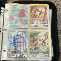 Pokemon TCG Mixed Card Lot Binder Pikachu Mew Charizard Holo Foil Full Art V - Image 1