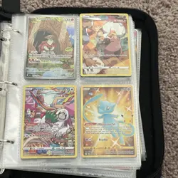 Pokemon TCG Mixed Card Lot Binder Pikachu Mew Charizard Holo Foil Full Art V - Image 3