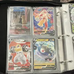 Pokemon TCG Mixed Card Lot Binder Pikachu Mew Charizard Holo Foil Full Art V - Image 4