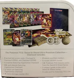 Pokemon TCG Charizard Sword and Shield Ultra Premium Collection - 16 Packs - Image 4