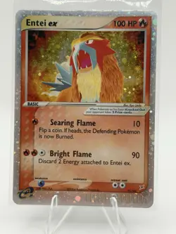 Pokemon Entei ex 100 HP Holo Rare Card EX Team Magma vs Team Aqua 91/95 English - Image 1