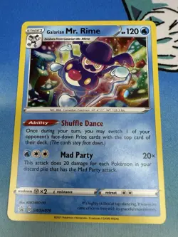 Galarian Mr. Rime SWSH079 Black Star Promo Cosmos Holo Pokemon Card - Image 1
