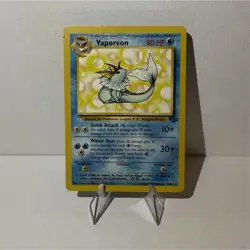 Pokemon Vaporeon Jungle 28/64 Rare Unlimited Regular English 1999 Card - Image 1