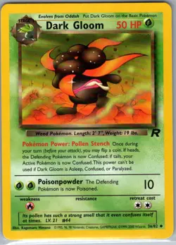 Dark Gloom 36/82 Non Holo Team Rocket - Pokemon Card - NM - Image 1