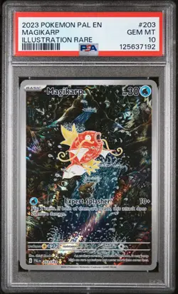 2023 POKEMON PALDEA EVOLVED MAGIKARP #203 ILLUSTRATION RARE PSA Gem Mint 10 - Image 1
