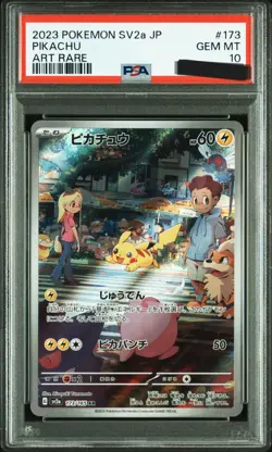 Pikachu 173/165 Holo Art Rare Pokemon TCG 151 sv2a 2023 Japanese PSA 10 - Image 1