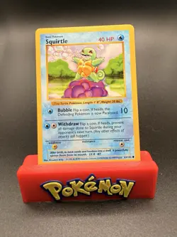 [NM+] 1999 Pokemon Game Base Shadowless - Squirtle #63/102 - Image 1
