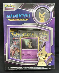Mimikyu Pokemon Pin Collection w/ x3 Sealed Pokemon Sun and moon packs, 2017 - Image 1