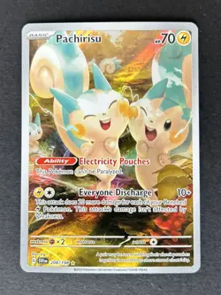 Pokemon TCG Scarlet Violet Pachirisu 208/198 Illustration Rare - Image 1