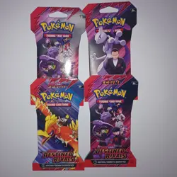 Pokemon TCG Scarlet & Violet Destined Rivals Booster Packs x4 NIB - Image 1