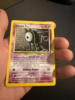 Unown [A] 33/75 Neo Discovery Regular Rare 2000 WOTC Pokemon TCG NM - Image 1