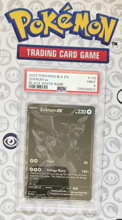 Zekrom ex 172/086 Sv: Black Bolt Holo PSA 9 Pokemon Black White Rare English - Image 2