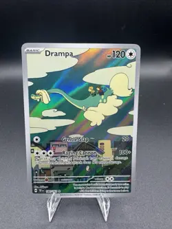 Pokemon Drampa 184/162 Temporal Forces Illustration Rare DMG - Image 1