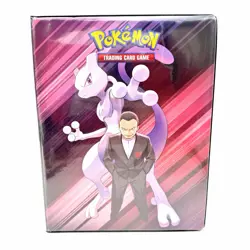 Ultra Pro Pokemon Destined Rivals 9 Pocket Portfolio Binder Team Rocket's MewTwo - Image 1