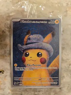 Pikachu with Gray Felt Hat Van Gogh Promo SVP #085 Pokemon Sealed - Image 1