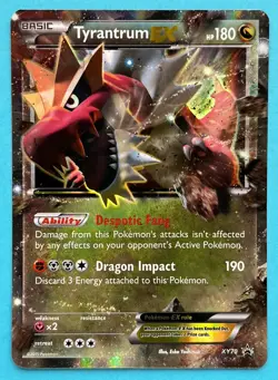 Pokemon TCG Holo Black Star Promo Tyrantrum EX XY70 - Image 1