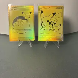 Pokemon Celebrations Pikachu V & PokeBall Gold Promos SWSH 145 & 146 NM - Image 1