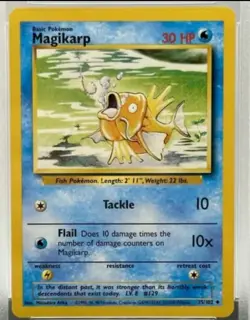 1999 Pokemon Game Base Set Unlimited #35 Magikarp PSA 9 MINT - Image 2