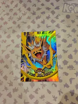 Jolteon #135 Topps TV Animation Edition Rainbow Foil Blue Logo LP Pokemon Card - Image 1