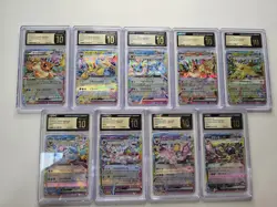 Pokemon Eevee & Evolutions Bundle Terastal Festival EX Japanese CGC Prestine 10 - Image 1