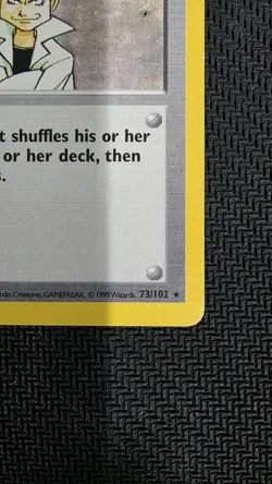 Pokemon TCG - Impostor Professor Oak (73/102) 1st Edition Base Set Shadowless - Image 4
