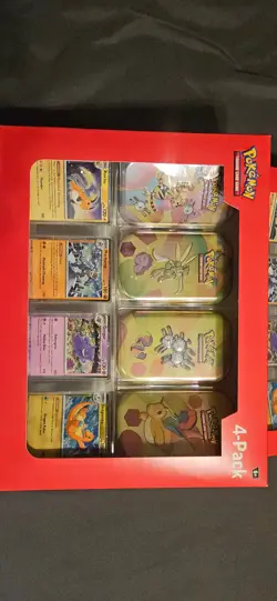 Scarlet & Violet 151 Mini Tins 4 Pack SAMS CLUB SEALED Pokemon TCG x2 - Image 4