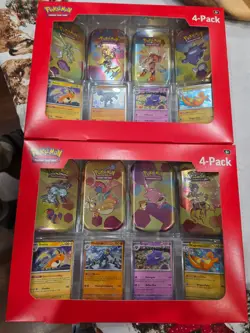Scarlet & Violet 151 Mini Tins 4 Pack SAMS CLUB SEALED Pokemon TCG x2 - Image 1