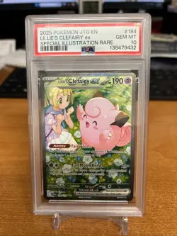 PSA 10 Lillie's Clefairy ex SIR 184/159 Pokemon Journey Together ENGLISH GEM - Image 1