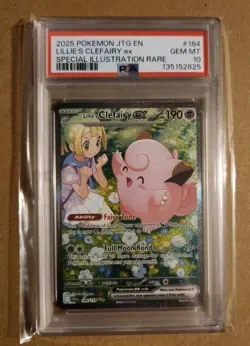 PSA 10 Lillie's Clefairy ex SIR Pokemon TCG Journey Together 184/159 - Image 1