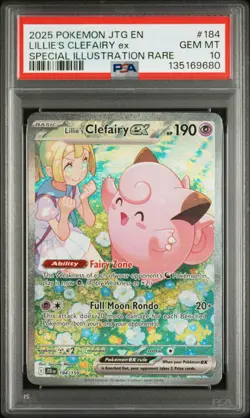 Lillie's Clefairy ex 184/159 Pokemon Journey Together 184 SIR GEM MINT PSA 10 - Image 1