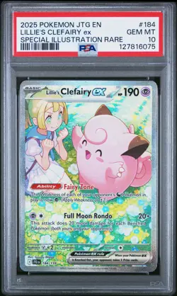 POKEMON PSA 10 SV 2025 Journey Together Lillie's Clefairy ex 184/159 SIR *6075 - Image 1