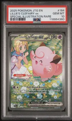 POKEMON PSA 10 SV 2025 Journey Together Lillie's Clefairy ex 184/159 SIR - Image 1
