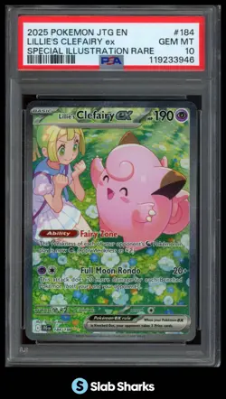 2025 POKEMON JOURNEY TOGETHER #184/159 LILLIE'S CLEFAIRY EX SPECIAL SIR PSA 10 - Image 1