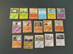 Pokemon TCG SM Forbidden Light Reverse Holo Common Card Lot of 16 - Image 1