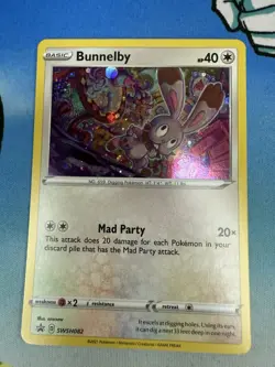 Bunnelby SWSH082 Black Star Promo Cosmos Holo Pokemon Card - Image 1