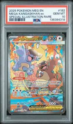 2025 POKEMON MEG EN-MEGA EVOLUTION #182 MEGA KANGASKHAN EX PSA 10 - Image 1
