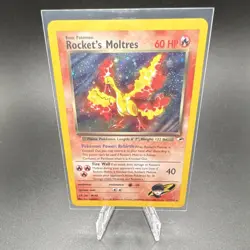 Pokemon TCG Rocket's Moltres 012/132 Gym Heroes 60 HP Holo Rare Card English - Image 1