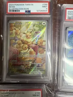 Pokemon Lot Gloom #198 PSA 8, Mantyke #189 PSA 9, Pikachu #179 PSA 8 and Eevee - Image 4