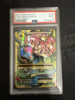 Pokemon Venusaur EX 100/108 PSA 9 Pokemon 2016 XY Evolutions - Image 1